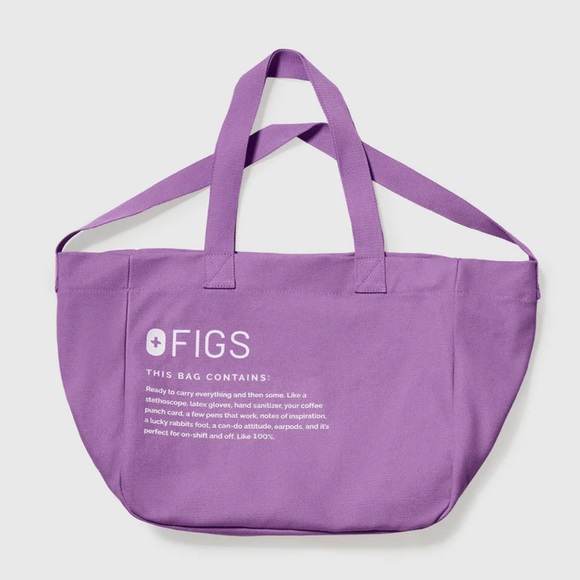 Figs Bags Nwt Figs Limited Color Lilac Dawn Canvas Tote Poshmark